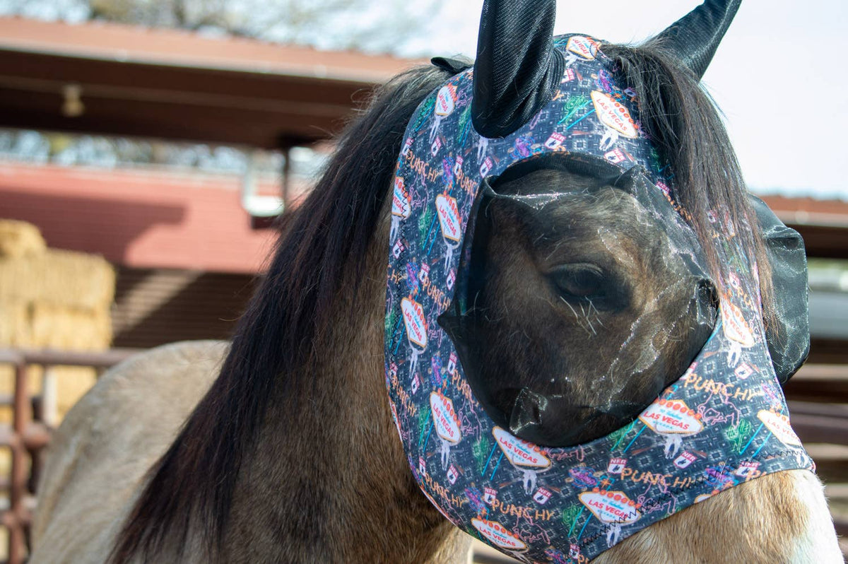 Lycra Fly Mask: Round Up / Horse