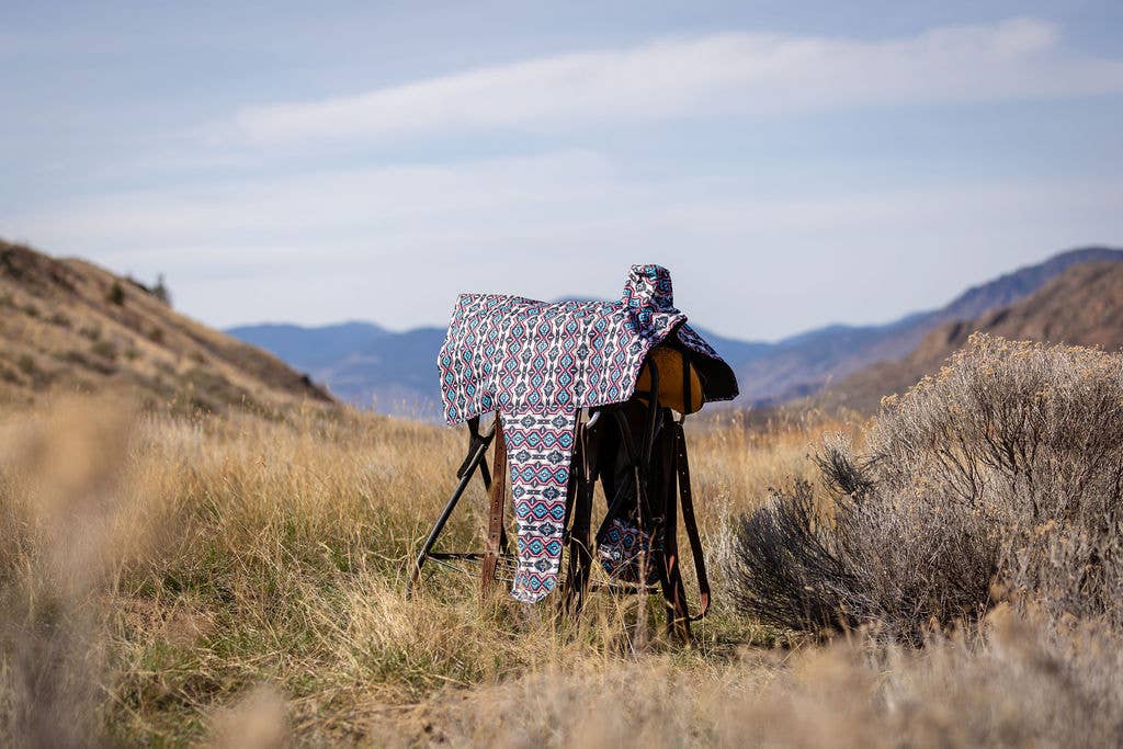 Saddle Cover: Turquoise Howdy