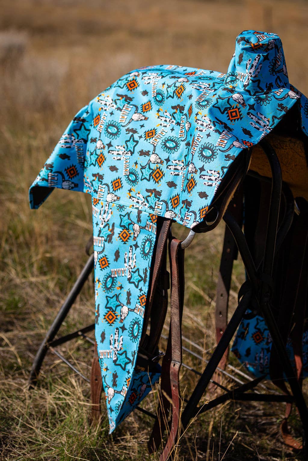 Saddle Cover: Tooled Cactus