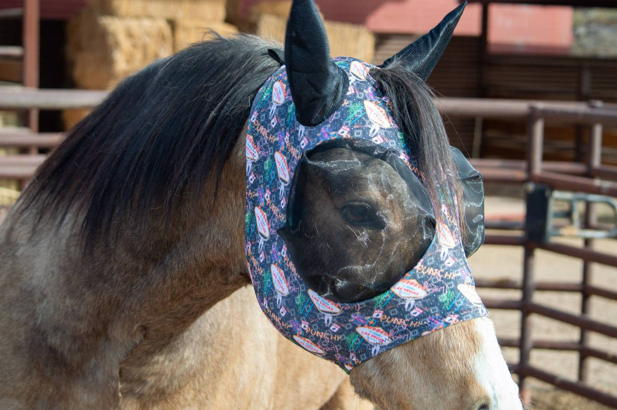 Lycra Fly Mask: Round Up / Horse