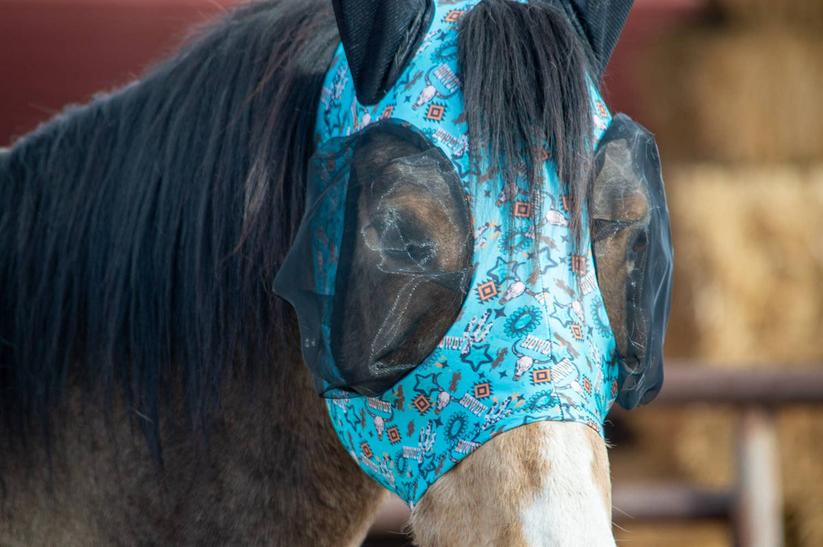 Lycra Fly Mask: Round Up / Horse