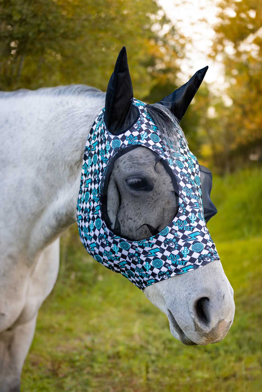 Lycra Fly Mask: Round Up / Horse